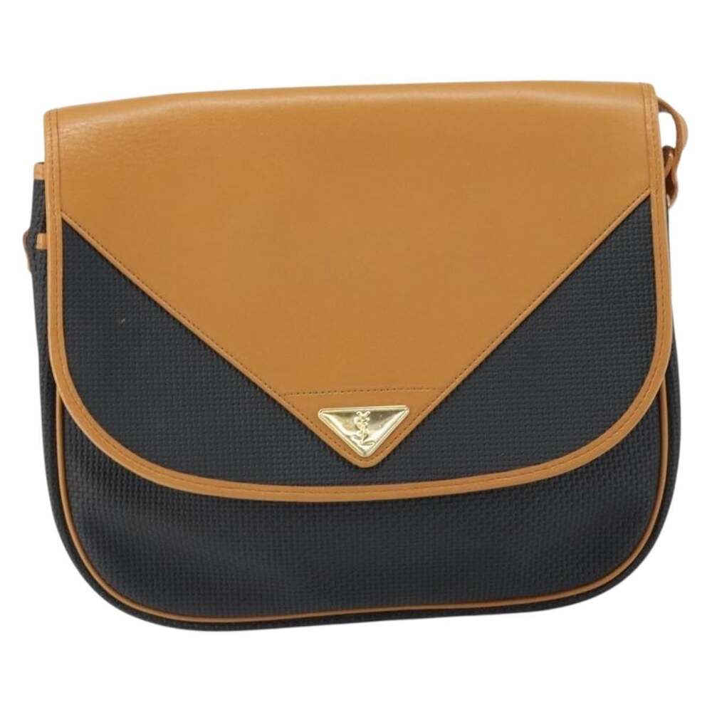 Saint Laurent Leather Shoulder Bag Beige